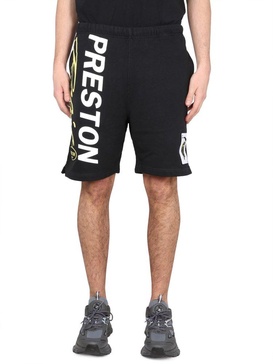 Heron Preston Logo-Printed Knee-Length Track Shorts