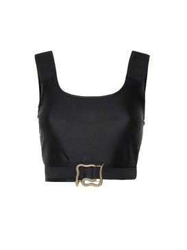 Just Cavalli Snake Buckled Cropped Top