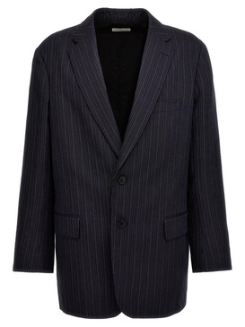 Dries Van Noten Blunt Single-Breasted Striped Blazer