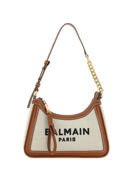 Balmain Logo Detailed Zip-Up Shoulder Bag