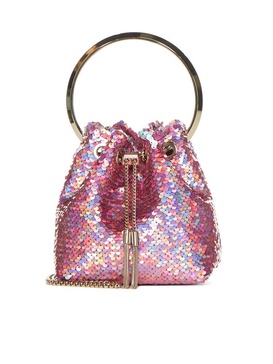 Jimmy Choo Bon Bon Seqin Embellished Bucket Bag