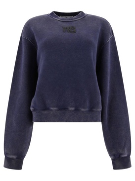 T By Alexander Wang Logo Embossed Crewneck Sweatshirt