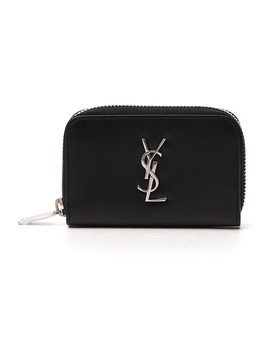 Saint Laurent Logo Plaque Zipped Purse