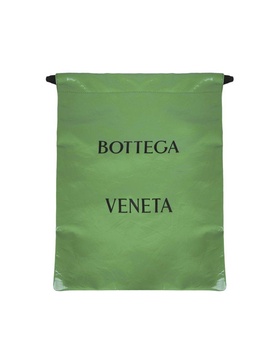 Bottega Veneta Logo-Printed Drawstring Tote Bag