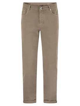 Five-pocket Traditional Fit Trousers In Light Comfort-dyed Denim