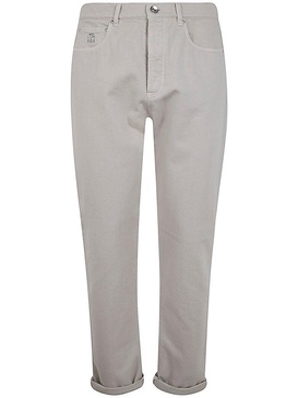 Brunello Cucinelli Straight-Leg Turn-Up Hem Jeans