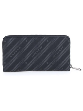 Givenchy Chain Logo Zip-Around Wallet