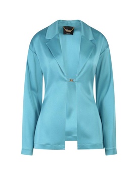 Blumarine Hook Detailed Satin Blazer