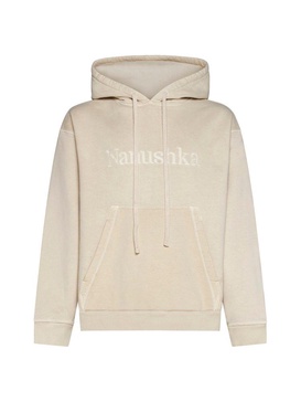 Nanushka Logo-Embroidered Drawstring Hoodie