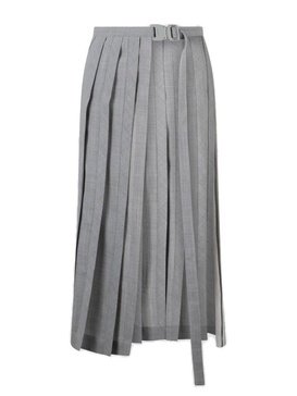 Dior Belted Pleated Skirt