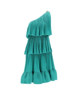 Lanvin Ruffled Asymmetric One-Shoulder Dress