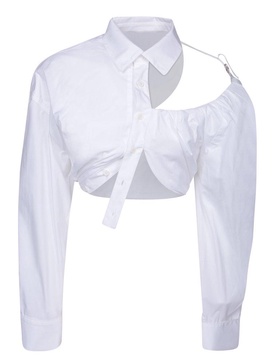 Jacquemus Asymmetric Cropped Shirt