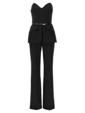 Elisabetta Franchi Strapless Belted Jumpsuit