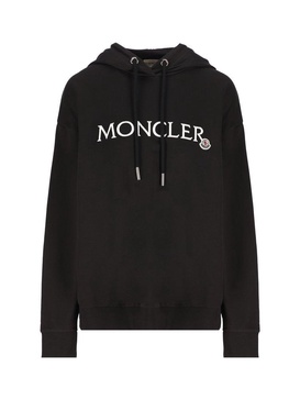 Moncler Logo Embroidered Drawstring Hoodie