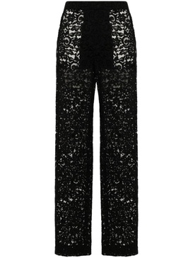 corded-lace trousers