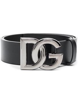 Black DG buckle leather belt