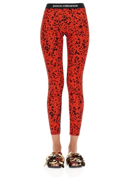 Paco Rabanne Logo-Print Graphic Print Leggings