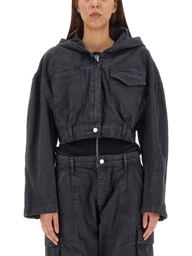 Moschino Jeans Cropped Hooded Jacket