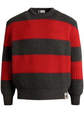 logo-patch striped jumper