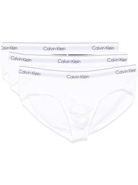 logo-waistband cotton briefs (pack of three)