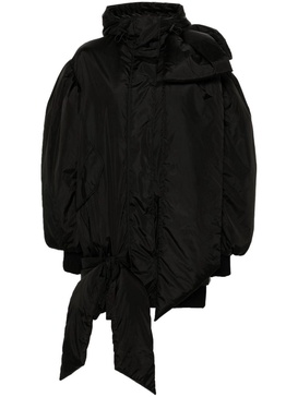 bow-detail padded coat 