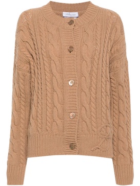 chunky cable-knit cardigan