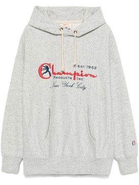 logo-embroidered hoodie