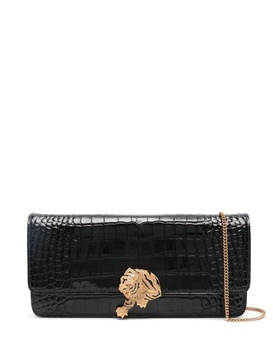 embossed-crocodile leather cross body bag