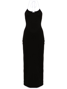 contrast-trim maxi dress