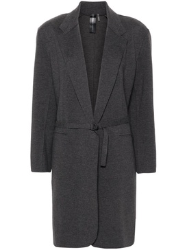 mélange single-breasted coat