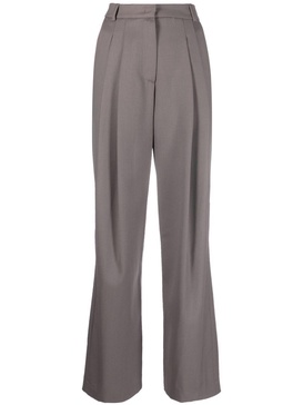 pleated high-waist trousers