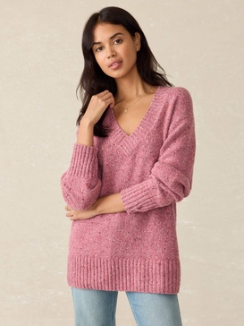 Driftwood Donegal Sweater - Berry Shake