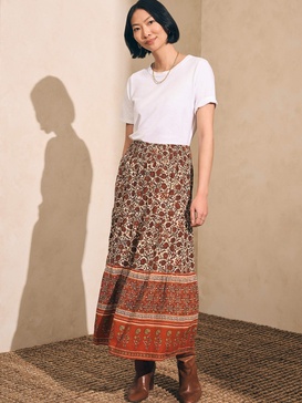 Harlow Skirt - Umber Folly Floral