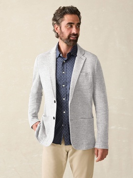 Inlet Knit Blazer - Heather Grey