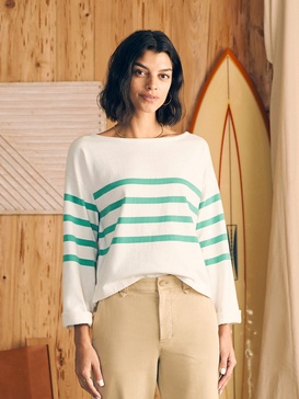 Sport Jersey Long-Sleeve Tee - Green Cape May Stripe