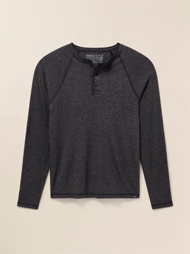 Long-Sleeve Cloud Henley - Charcoal Heather