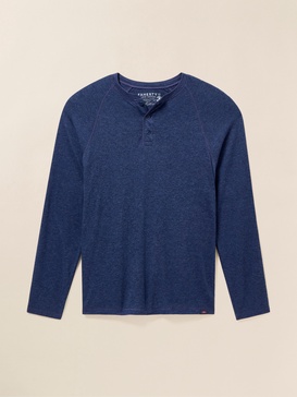 Long-Sleeve Cloud Henley - Baltic Navy Heather