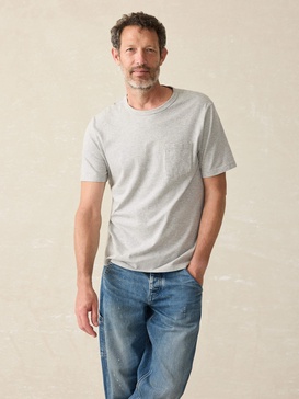 Sunwashed Pocket Tee - Heather Grey