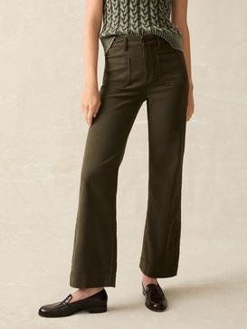 Stretch Terry Patch Pocket Pant - Forest Olive