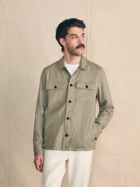 Movement™ Flex Linen Shirt Jacket - Olive Isle