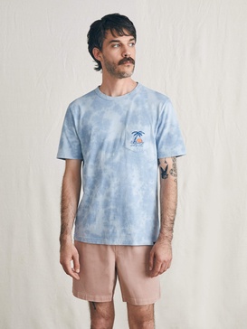 Sunwashed Graphic Tee - Blue Waves Wash