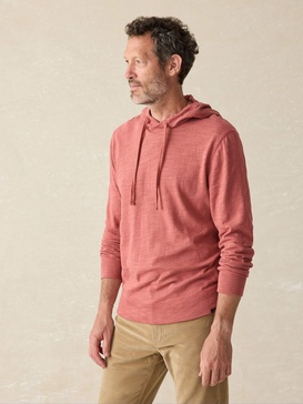 Sunwashed Slub Hoodie - Fall Red