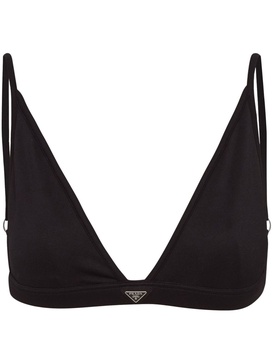 triangle-logo bralette top