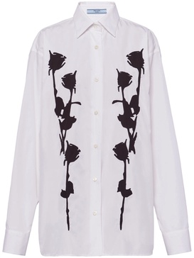 embroidered poplin shirt