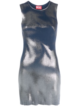 metallic-finish cotton dress