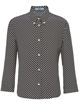 Marocain polka-dot silk shirt