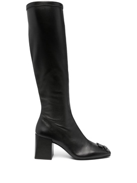 75mm logo-patch knee-high boots