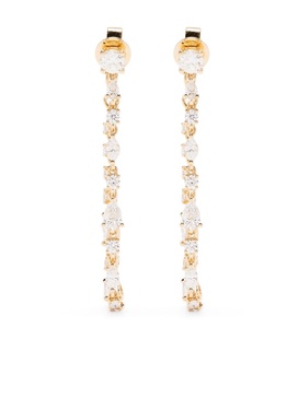 18kt yellow gold diamond loop earrings