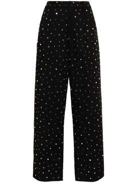 rhinestone-embellishment straight trousers