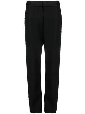 crystal-embellished straight-leg trousers